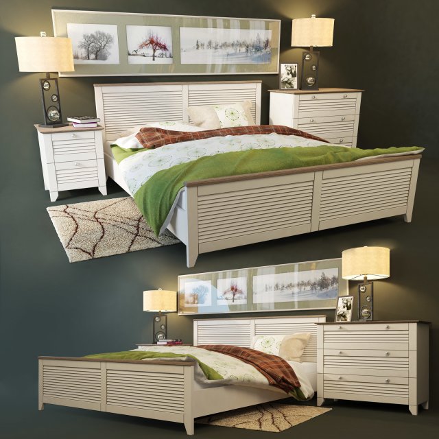 bed riviera hoff 3Dモデル .c4d .max .obj .3ds .fbx .stl .blend 