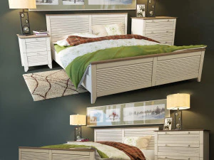 cama riviera hoff Modelo 3D
