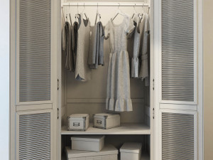 wardrobe 2-door folk wellige 3D Модель