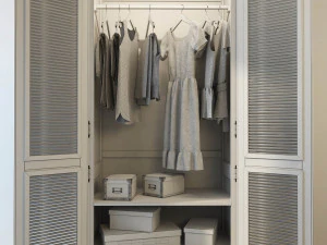 wardrobe 2-door folk wellige 3D Model