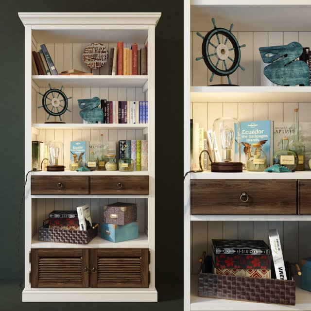 bookcase folk wellige Modèle 3D .c4d .max .obj .3ds .fbx .stl .blend 