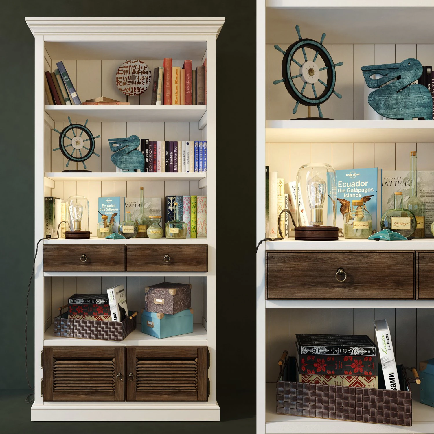 책장 포크 웰리지 3D 모델 .c4d .max .obj .3ds .fbx .stl .blend 