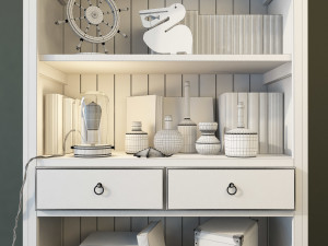 bookcase folk wellige Modèle 3D