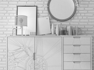chest of drawers travel Model 3D