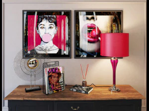 chest of drawers leontina black 3D Model