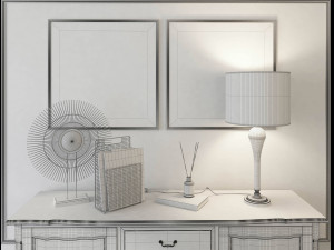 chest of drawers leontina black 3D Model