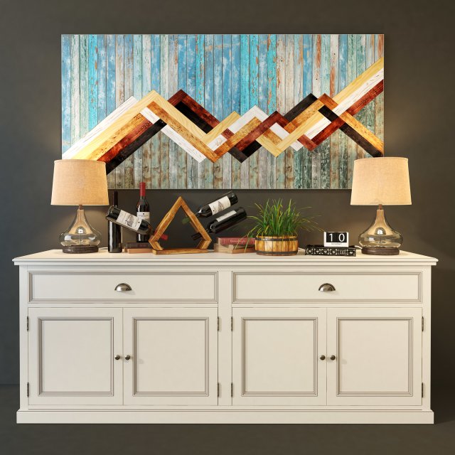 sideboard palermo with doors and drawers 3D 模型 .c4d .max .obj .3ds .fbx .stl .blend 