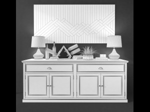 sideboard palermo with doors and drawers 3D 模型