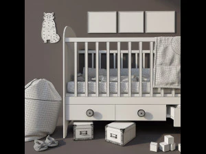 ikea gonatt crib 3D Model