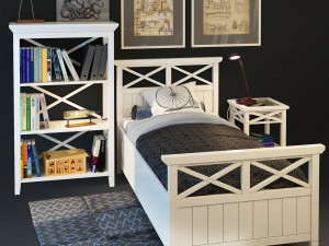 single bed brittany 3D Model
