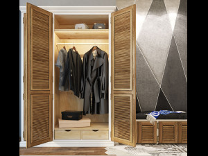 hallway setwardrobe 3 doors Modelo 3D