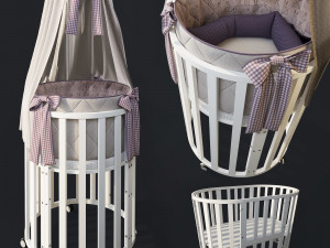 round bed -folding cradle 3Dモデル