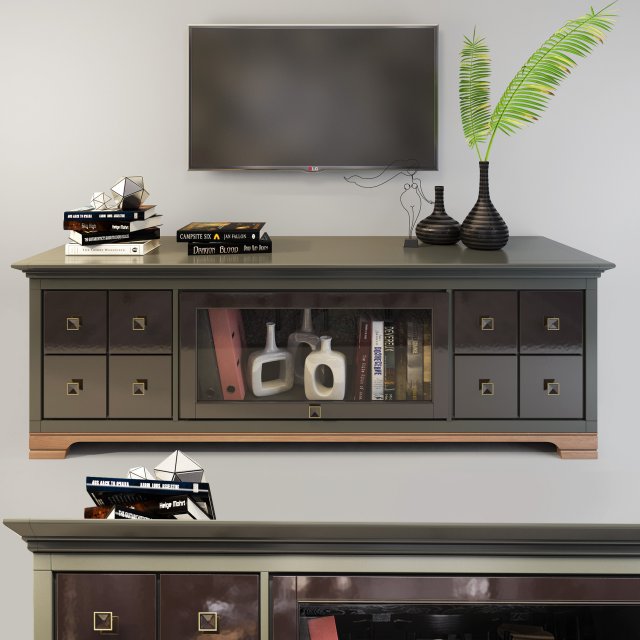 tv sideboard country club flai 3D Model .c4d .max .obj .3ds .fbx .stl .blend 