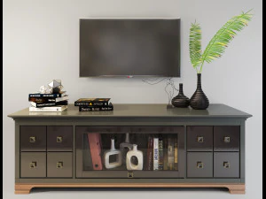 tv sideboard country club flai 3D Model