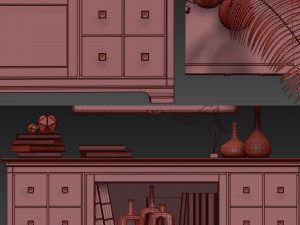 tv sideboard country club flai 3D Model