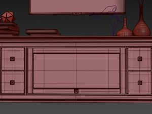 tv sideboard country club flai 3D Model