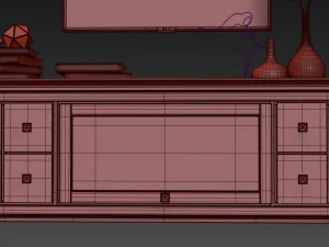 tv sideboard country club flai 3D Model