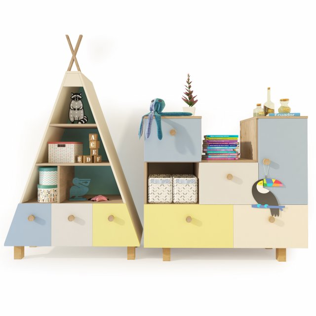 bookcase sideboardfurniture kvikk Modèle 3D .c4d .max .obj .3ds .fbx .stl .blend 