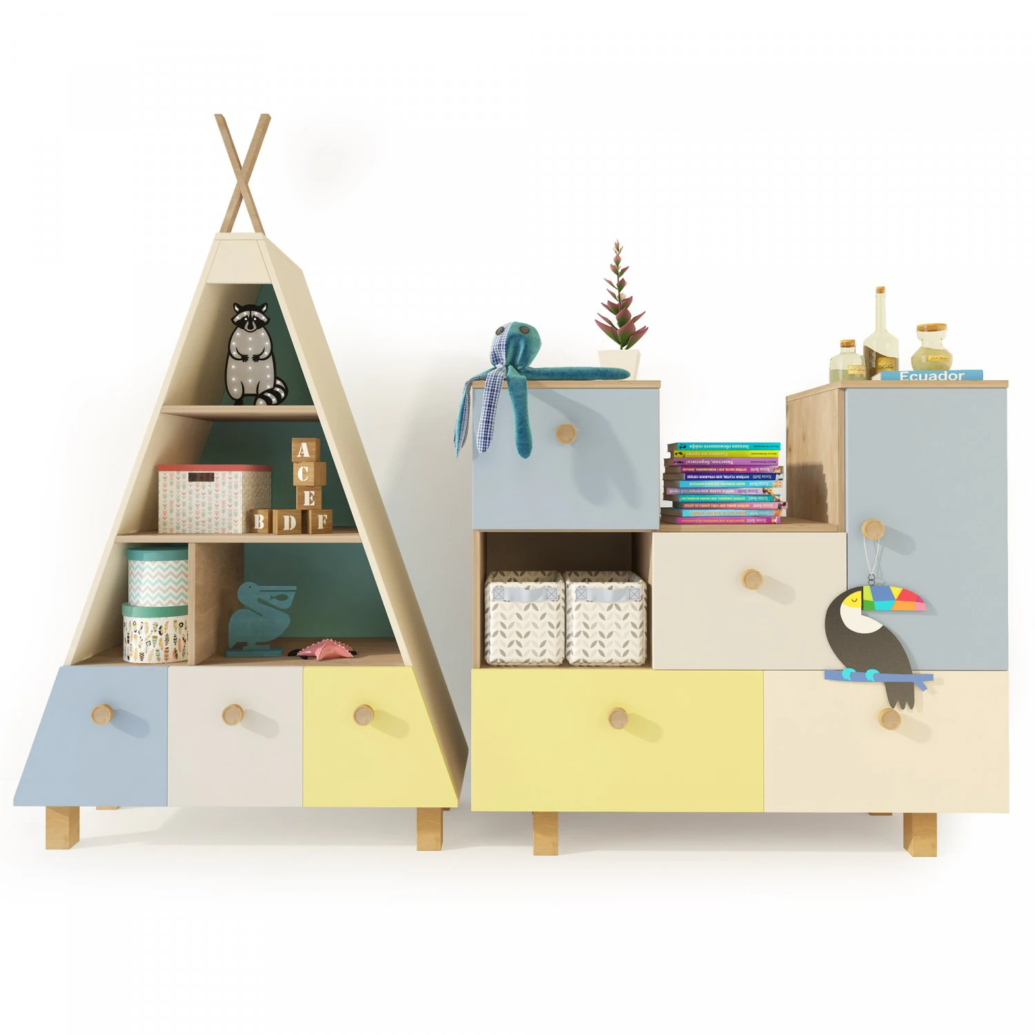 bookcase sideboardfurniture kvikk 3D Model .c4d .max .obj .3ds .fbx .stl .blend