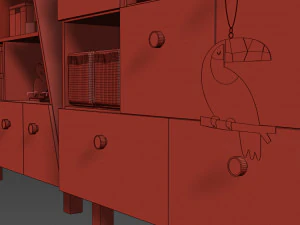 bookcase sideboardfurniture kvikk 3D Model