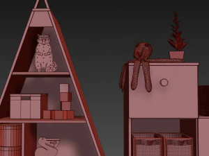 bookcase sideboardfurniture kvikk 3D Model