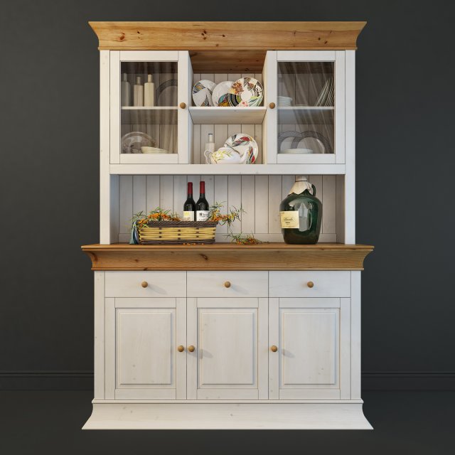cupboard boston provence 3D मॉडल .c4d .max .obj .3ds .fbx .stl .blend 