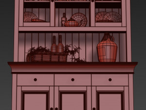 cupboard boston provence 3D मॉडल