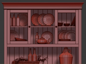cupboard boston provence 3D मॉडल