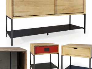 ナイトスタンド サイドボード ラ ルドゥーテ マンボ 3Dモデル