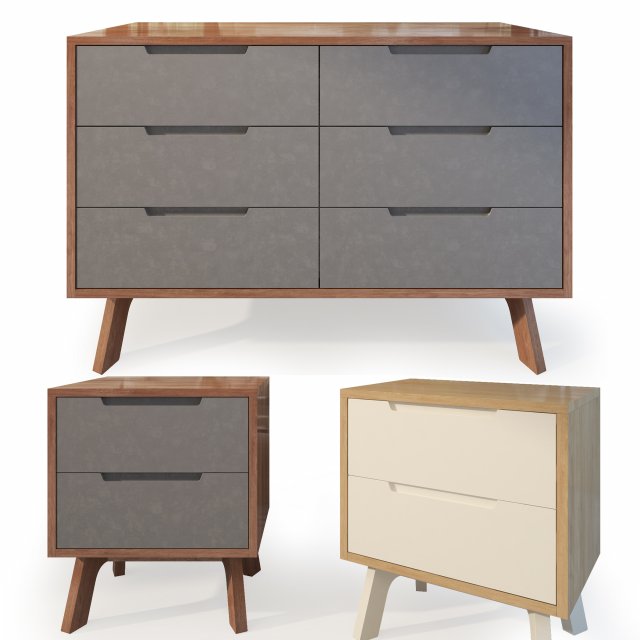 nightstand dresser jenson tim fenby 3D Model .c4d .max .obj .3ds .fbx .stl .blend 