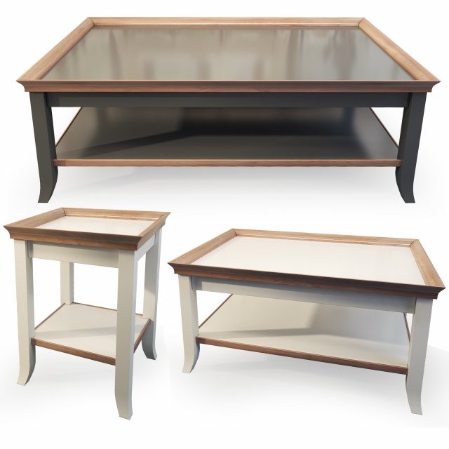 coffee table country club flai 3D Model .c4d .max .obj .3ds .fbx .stl .blend 