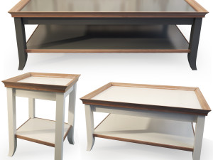 coffee table country club flai 3D Model