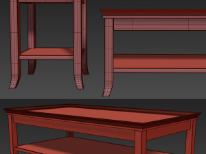 coffee table country club flai 3D Model