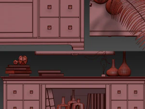 tv stand flai country club 3D Model