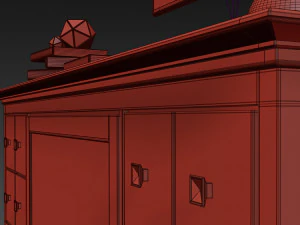 tv stand flai country club 3D Model
