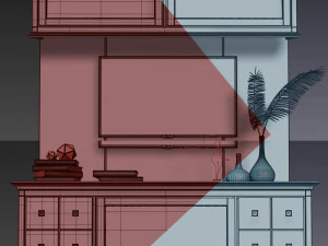 tv stand flai country club 3D Model