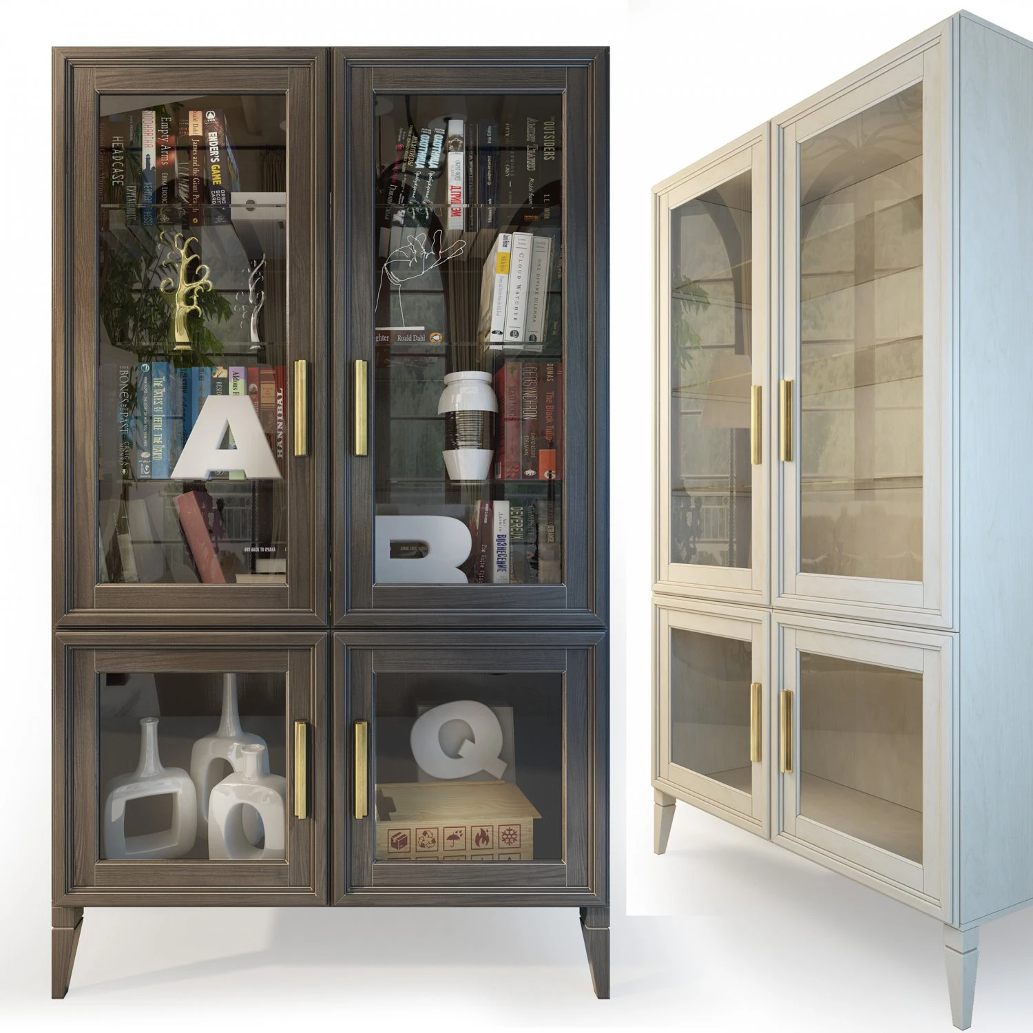 bookcase cabinet charlie 3D Model .c4d .max .obj .3ds .fbx .stl .blend