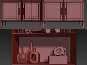 bookcase cabinet charlie 3D Model