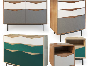 dresser nightstand sideboard louis sam wright 3D Model