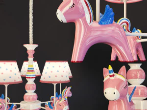 chandelier in the nursery orcinus orca childrens lighting store 3D Model