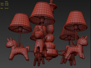 chandelier in the nursery orcinus orca childrens lighting store 3D Model