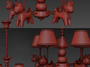 chandelier in the nursery orcinus orca childrens lighting store 3D Model