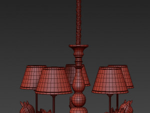 chandelier in the nursery orcinus orca childrens lighting store 3D Model