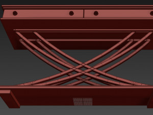 console dresser hooker palisade 3D 模型