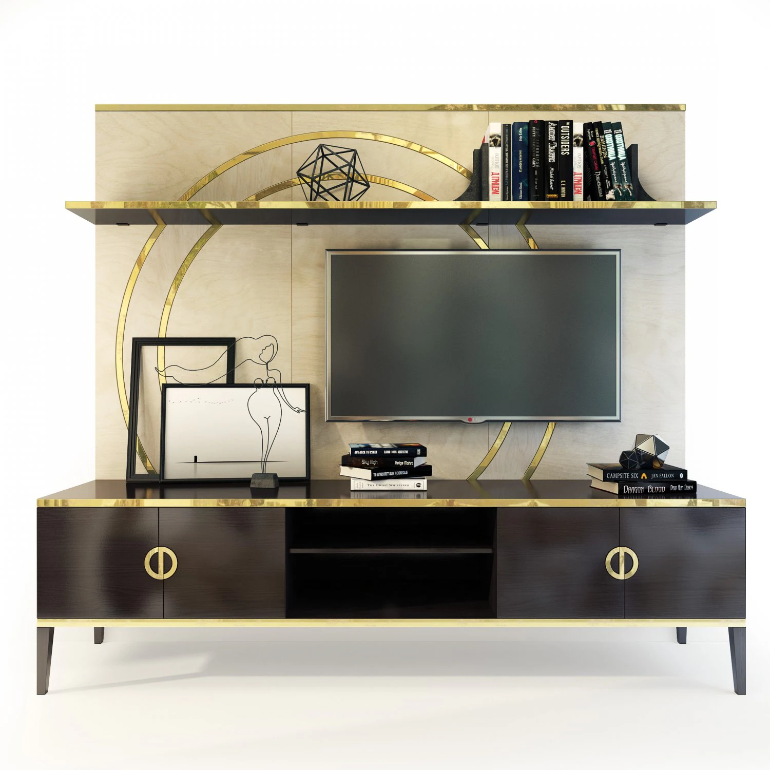 fererro tv console the sofa chair company 3D Model .c4d .max .obj .3ds .fbx .stl .blend 