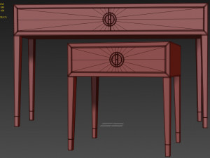 console- dresser nightstand fererro the sofa chair Modello 3D