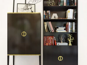 ferrero kitaplık dolabı kanepe sandalye şirketi 3D Model