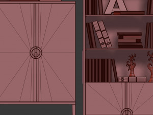 fererro bookcase cabinet the sofa chair company 3D Модель