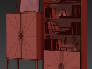 fererro bookcase cabinet the sofa chair company 3D Модель