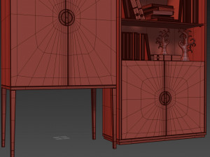 fererro bookcase cabinet the sofa chair company 3D Модель